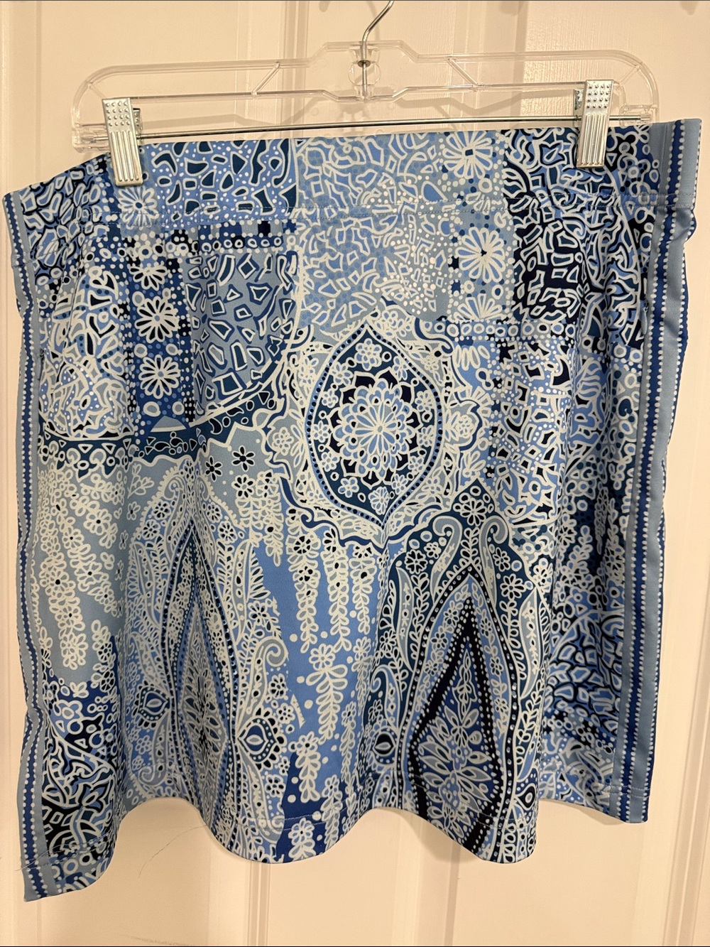 Gretchen Scott Designs Blue Paisley Patchwork Skort